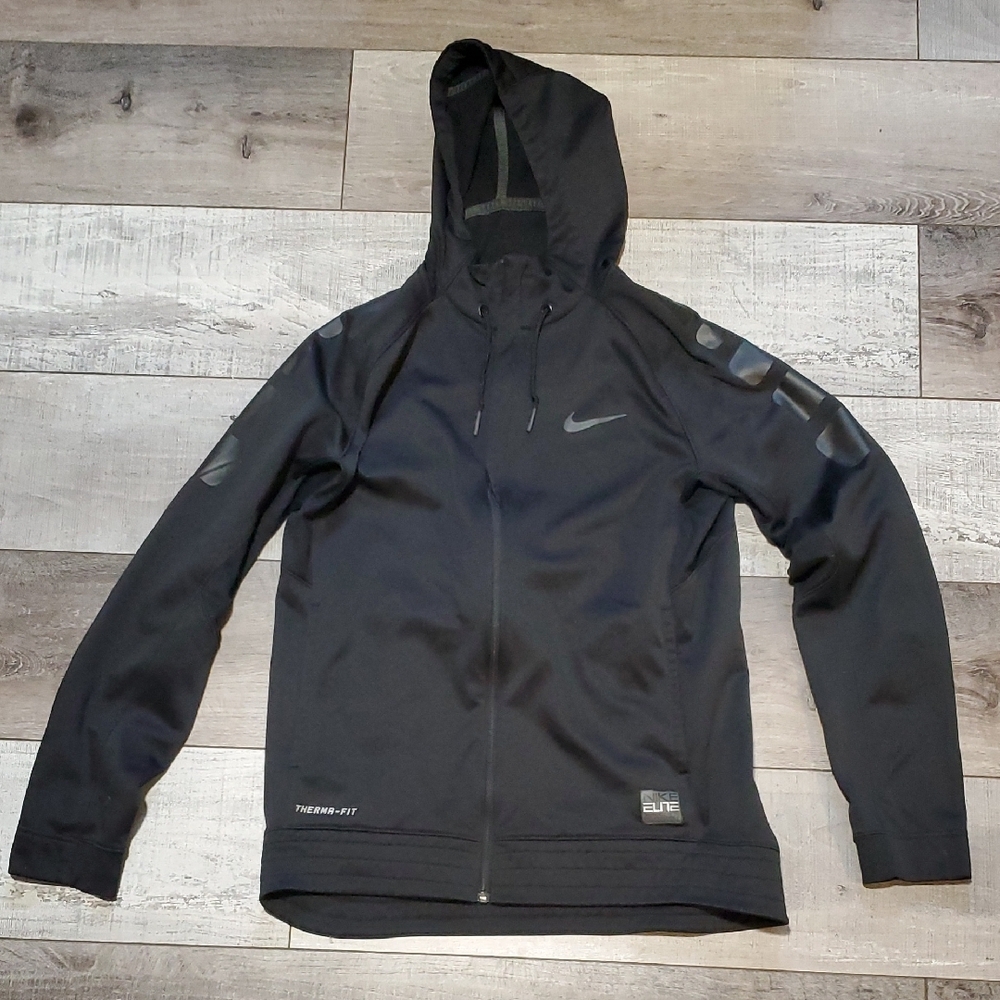 Nike Elite Black Performance Jacket Full Zip Hoodie EUC Never Worn